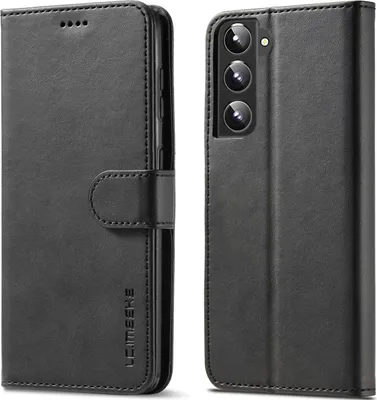 Immagine prodotto di Custodia per Samsung Galaxy S22+ 5G, flip case in pelle con chiusura magnetica e supporto, custodia protettiva nera