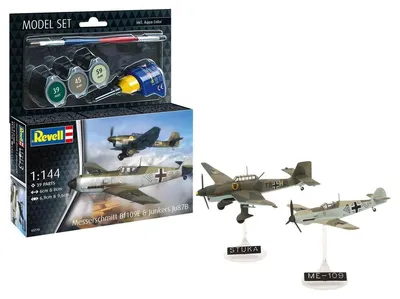 Obrázek produktu pro Revell Model Set Messerschmitt Bf109E & Ju87B Stuka 1:144