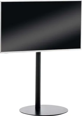 Produktbild von CLP TV Standfüße TV Ständer aus Edelstahl oder Metall , Universal TV Halterung mit verstellbarem Rahmen , schwarz-matt rund