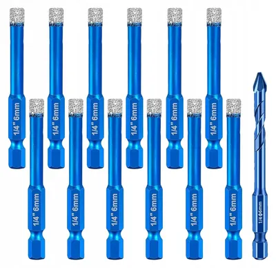 Produktbild von Diamantbohrer Set 12 Stück 6mm für Fliesen Glas Keramik