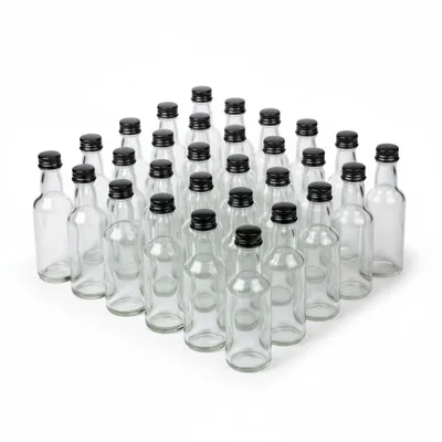 Produktbild von 24x kleine Flaschen zum Befüllen 50ml  für Ingwer Shot, Schnaps, Likör