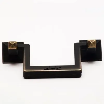 Produktbild von Möbelgriff Schubladengriff Griff Lochabstand 64 mm Messing schwarz vernickelt