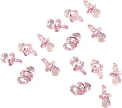 Produktbild von 40 Mini-Schnuller aus rosa Kunststoff