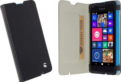 Produktbild von Krusell Malmo, Geldbörsenhülle, Microsoft, Lumia 550, 11,9 cm (4.7"), Schwarz