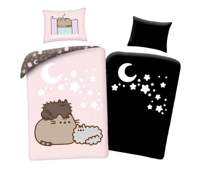 Produktbild von Pusheen Glow in the Drak Bettwäsche 140 x 200 cm