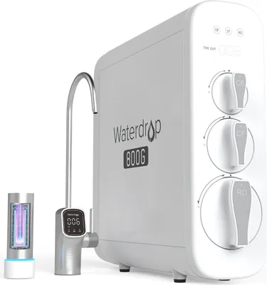 Produktbild von Waterdrop Umkehrosmoseanlage, 800 GPD, TDS-Reduktion, Keine Verkalkten Küchengeräte mehr, 3:1 Pure-to-Drain, RO ohne Tank,WD-G3P800