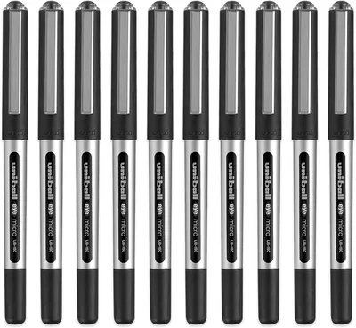 Obrázek produktu pro uni-ball Eye Micro Ub-150E, gelové pero - Sada 10 kusů - 0,5 mm - Uni Mitsubishi Pencil (černá)