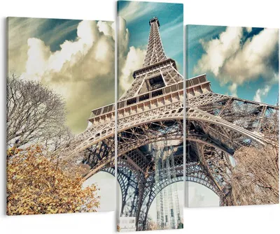 Produktbild von Bild auf Leinwand - Leinwandbild - Eiffel technik europa frankreich - 95x80cm - Wand Bild - Wanddeko - Leinwanddruck - Bilder - Kunstdruck - Wanddekoration - Leinwand bilder - Wandkunst - CB95x80-2489