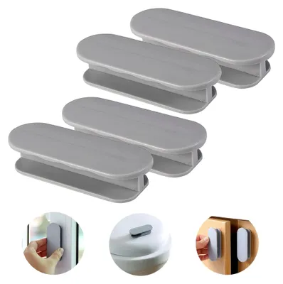 Produktbild von Selbstklebende Türgriffe, 4 Stück, für Möbel und Balkontüren, Grau