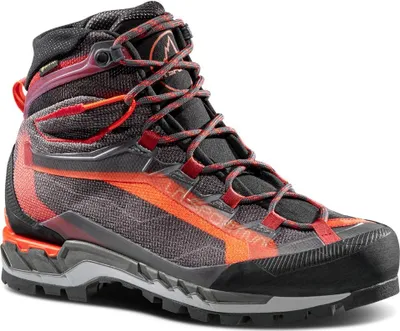 Bergschuh für Damen "Trango Tech Woman Gtx" von La Sportiva in Schwarz; Rot und Grau mit Schnürung und hohem Schaft.