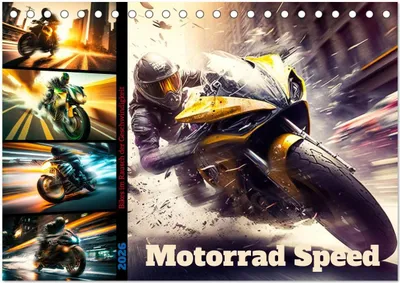 Produktbild von Motorrad Speed (Tischkalender 2026 DIN A5 quer), CALVENDO Monatskalender