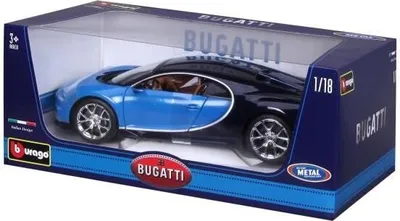 Produktbild von Bburago 18-11040 - Modellauto - Bugatti Chiron (schwarz-blau, Maßstab 1:18)
