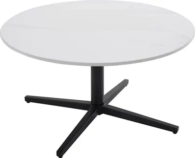 Produktbild von byLIVING Couchtisch CUP / Tischplatte in weiß, Gestell in schwarz / Wohnzimmertisch, Sofatisch, Beistelltisch / Maße: B 70, H 36,5, T 70 cm