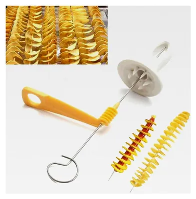 Produktbild von Kartoffelspiralschneider aus Edelstahl, Spiralschneider für Obst und Gemüse