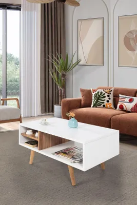 Productafbeelding van Skye Decor, hoogwaardige nesttafel (3-delig) - Saffier eikenhout, 100% melamine, 90 cm