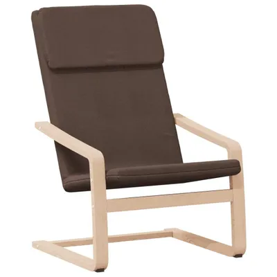 Image de vidaXL Fauteuil relax brun foncé Tissu