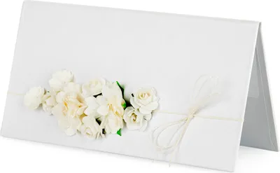 Produktbild von Elegantes Hochzeitskarten Etui für Geldgeschenke 19,5x10,5cm perlweiß