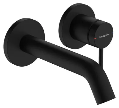 Produktbild von hansgrohe Tecturis S Einhebel-Waschtischmischer Unterputz für Wandmontage EcoSmart+ mit Auslauf 16,5 cm, Mattschwarz