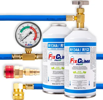 Obrázok produktu pre Plniaca súprava klimatizačného systému R134A+ ADAPTÉR 2xGAS