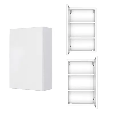 Produktbild von Badezimmer Hängeschrank 40 cm LAURIA-03 in matt weiß, BxHxT: ca. 40x64x20 cm