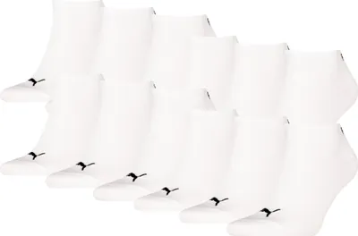 Produktbild von 12 Paar Uni Puma Sneaker Füßlinge kurze Socken in Weiß Größe 35-38