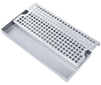 Produktbild von Tropfwanne 304 Edelstahl 30×17,5 cm Abtropfblech mit Gummifüßen poliert für Cocktail Bar Küche Getränkestation Gastronomie
