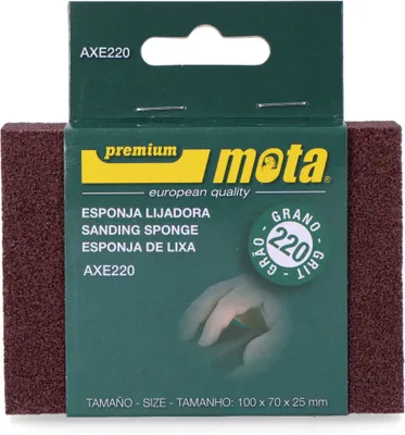 Produktbild von Schleifschwamm aus Aluminiumoxid Körnung 220 Axe220 Mota
