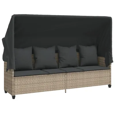 Zdjęcie produktu dla VidaXL 368358, Lounge, Obite siedzisko, Technorattan, Stal, Szary, 110 kg, 2 m
