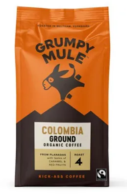 Productafbeelding van Grumpy Mule Colombia, gemalen koffie, biologisch, 200 gram