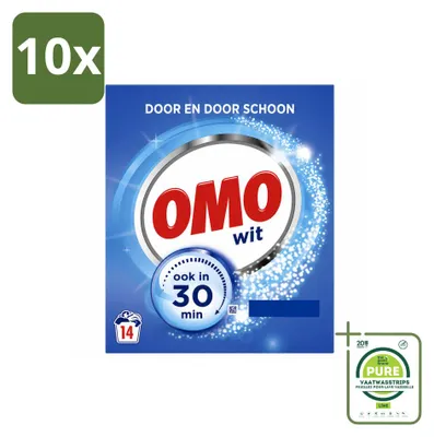 Produktbild von 10 x OMO Vollwaschmittel für weiße Wäsche - Großpackung - 10 Stücke