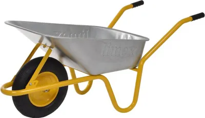 Produktbild von LIMEX Schubkarre Bauschubkarre Gartenkarre | 85 Liter | Gelb | Mulde verzinkt