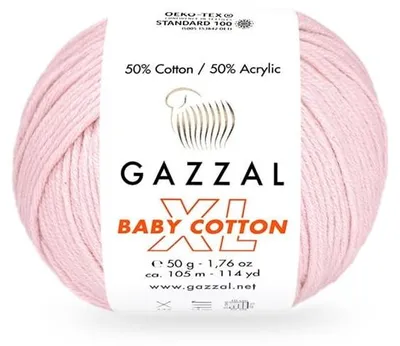 Produktbild von Wolle Gazzal Baby Baumwolle XL 3411 hellrosa - Stricken & Häkeln