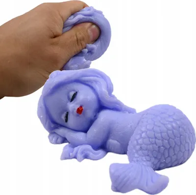 Produktbild von Meerjungfrau Squishy Anti-Stress Spielzeug - Sensorischer Knetball - Entspannung für Kinder