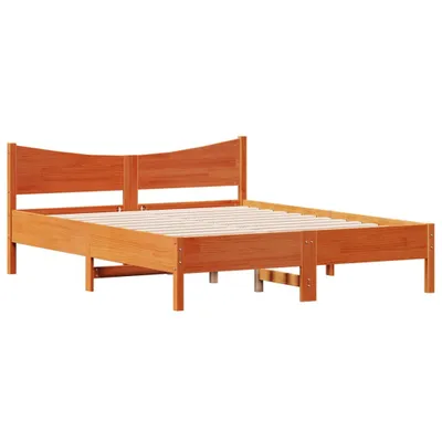 Produktbild von Massivholzbett ohne Matratze Wachsbraun 150x200 cm Kiefernholz