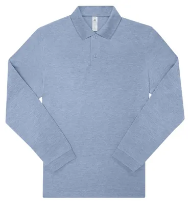 Produktbild von B&C - "My Polo 210" Hemd für Herren Langärmlig LT5963 (XXL) (Heide Blau)