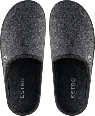 Productafbeelding van Slippers heren 42 - vilt - warme zool - comfortabel voor thuis - ShopVlot