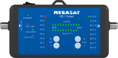 Obrázok produktu pre Megasat HD 1 Smart, 1 kusov, Čierna, DVB-S, DVB-S2, Visual/acoustic, F-typ, F-typ
