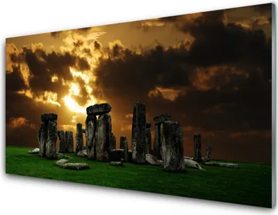 Produktbild von Acrylglasbilder 100x50 Wandbild Druck Steine Landschaft