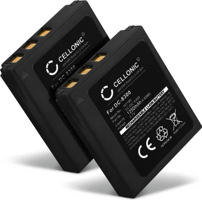 Produktbild von CELLONIC 2x Akku für Kamera Kompatibel mit Traveler DC-8500, DC-8600, DC-XZ6, DS-8330 - (1250mAh, 3.7V)