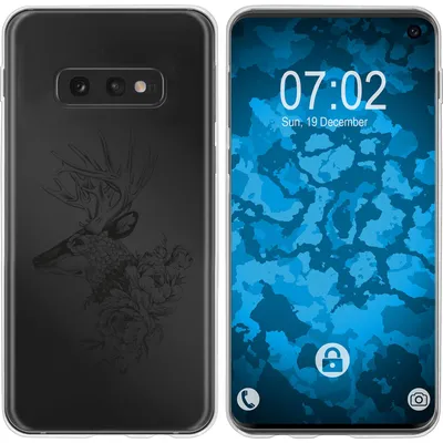 Produktbild von PhoneNatic Case kompatibel mit Samsung Galaxy S10e Silikon-Hülle Floral Hirsch M7-1