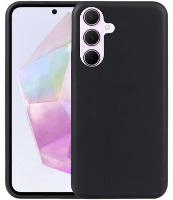 Produktbild von Mobigear Basics Schutzhülle für Samsung Galaxy A36 – Flexible TPU-Hülle, Rückseite – Schwarz
