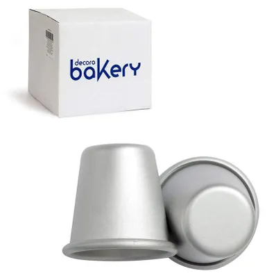 Produktbild von Decora 5062962 BACKFORM FÜR BABA' AUS ELOXIERTEM ALUMINIUM 50 ST 6 X 6 CM