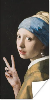 Produktbild von MuchoWow® Poster Malerei - Vermeer - Alte Meister 20x40 cm - Plakat - Foto