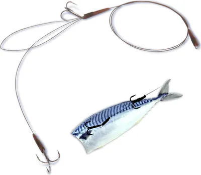 Produktbild von Quantum Mr Pike Long Cast Leader 60cm 13,6kg 2 Haken - Stahlvorfach, Größe:2