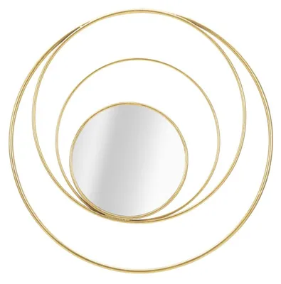 Obrázok produktu pre Kruhové nástenné zrkadlo Arc Glam zo zlatého kovu