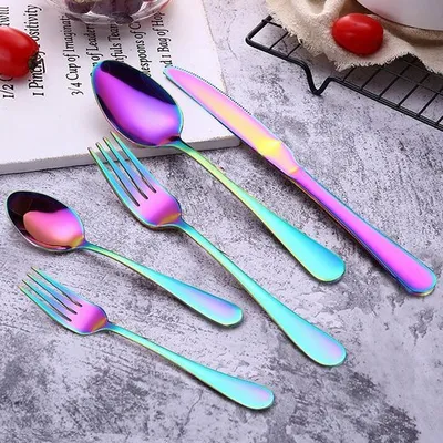 Produktbild von Freetoo Besteck Set, Besteck Set für 6 Personen, Messer Gabel Löffel Set 30-teilig, Spülmaschinenfest