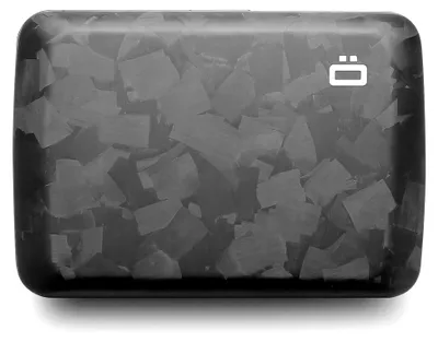 Produktbild von Kartenetui aus geschmiedeter Kohlefaser mit Metallverschluss, RFID-Schutz, kompaktes Portemonnaie, Modell Smart Case Oslo