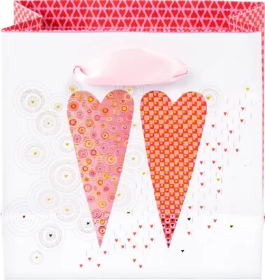 Immagine prodotto di Sacchetto regalo Goldbuch 2 Hearts rosa dorato 10x5x10 cm