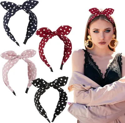 Vintage Haarreif-Set – 6 Stück, Breite Stirnbänder Aus PU-Leder, Flexibel & Bequem Für Damen & Mädchen