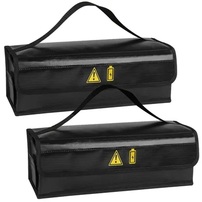 Produktbild von Feuerfeste, wasserdichte und sichere Tasche für Batterien und Dokumente, LiPo-Sicherheitsschutz, explosionsgeschützt (2 Stück)